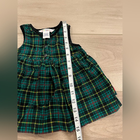 VTG Gymboree Dress XXS 12-18 Months Girls Toddler Plaid Holiday Rainbow Tag - Picture 4 of 5